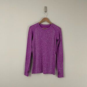 Lululemon Rest Less Pullover Long Sleeve Top Heathered Ultra Violet Size 6